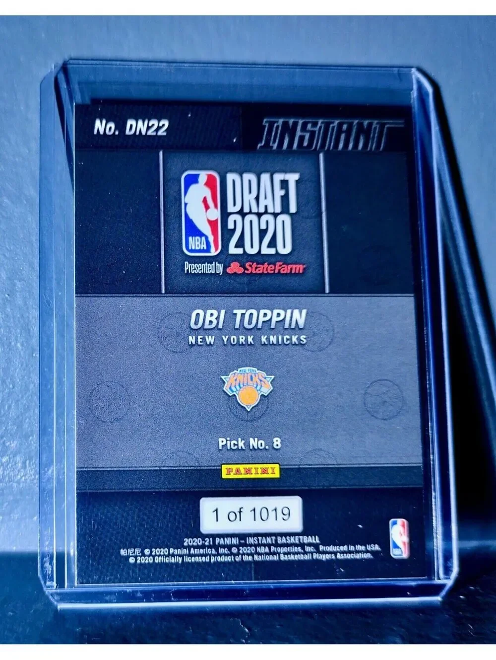 Obi Toppin 2020-21 Panini NBA Draft Night #22 Basketball Rookie Card 1 of 1019